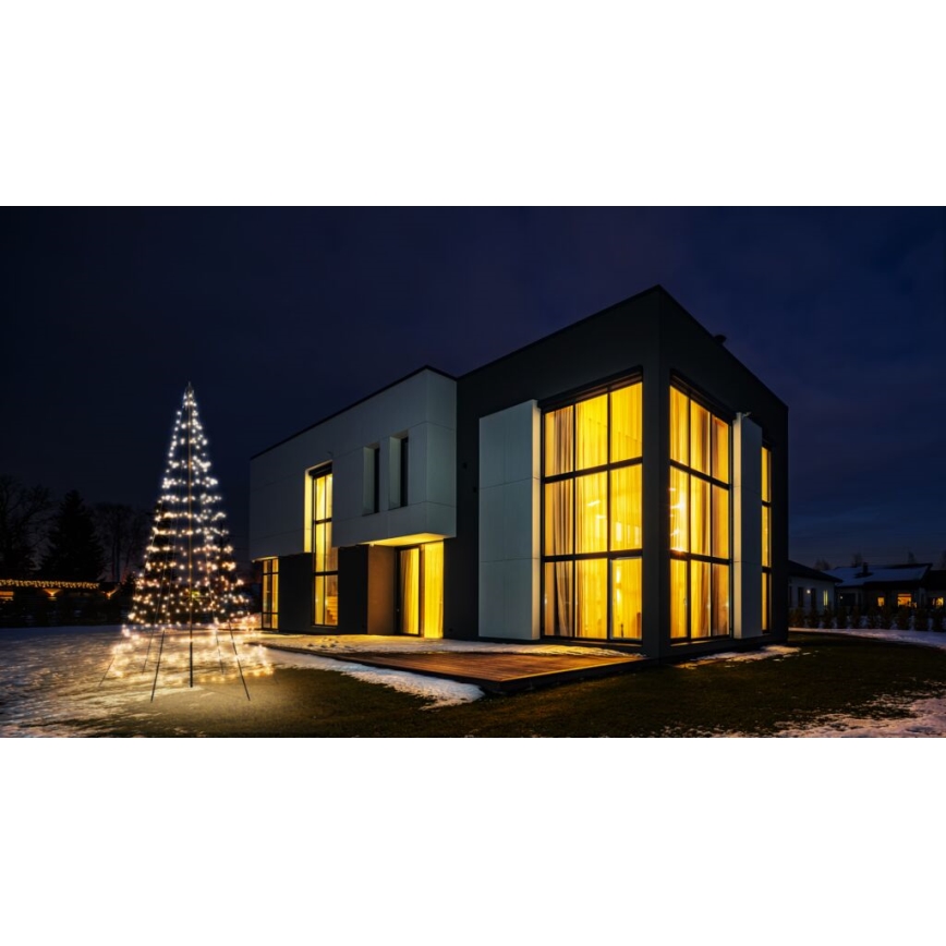 Twinkly - LED RGBW Dæmpbar udendørs juletræ LIGHT TREE 450xLED 3m IP44 Wi-Fi