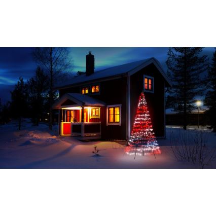 Twinkly - LED RGBW Dæmpbar udendørs juletræ LIGHT TREE 450xLED 3m IP44 Wi-Fi