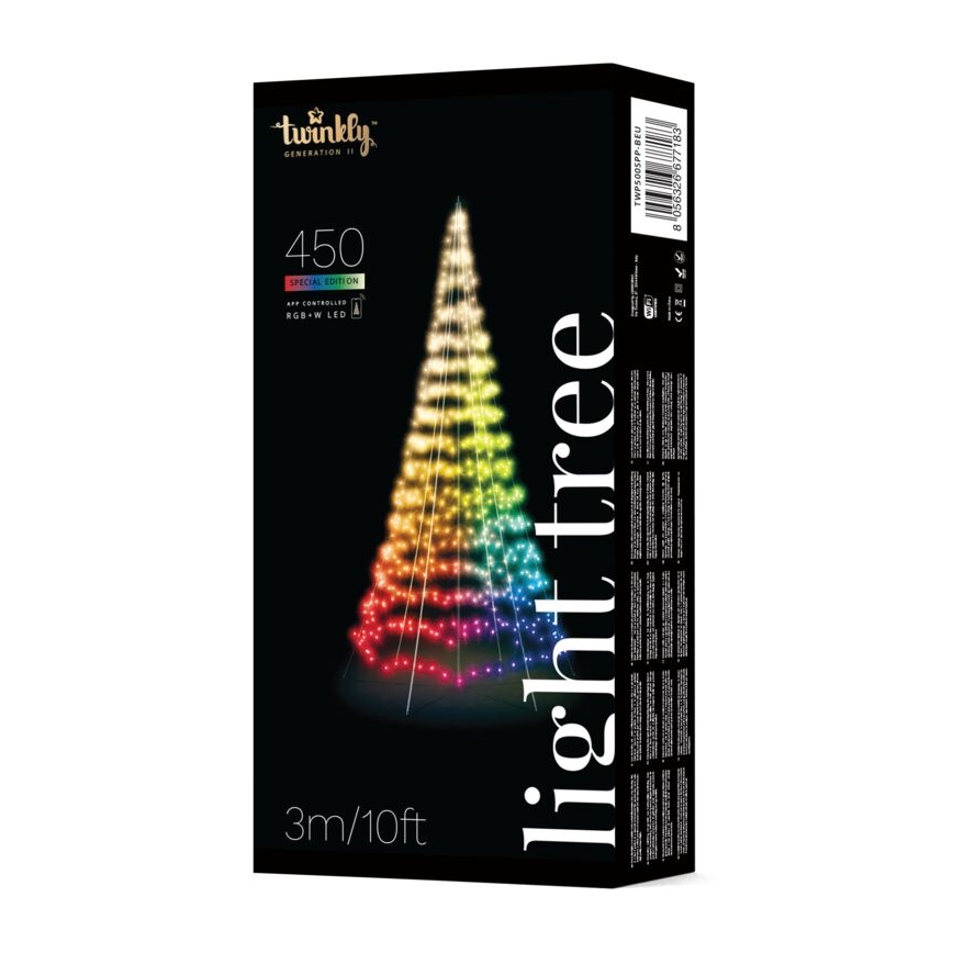 Twinkly - LED RGBW Dæmpbar udendørs juletræ LIGHT TREE 450xLED 3m IP44 Wi-Fi