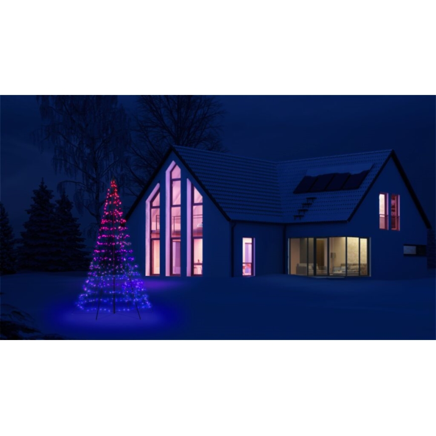 Twinkly - LED RGBW Dæmpbar udendørs Juletræ LIGHT TREE 450xLED 3m IP44 Wi-Fi
