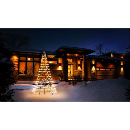 Twinkly - LED RGBW Dæmpbar udendørs Juletræ LIGHT TREE 450xLED 3m IP44 Wi-Fi