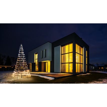 Twinkly - LED RGBW Dæmpbar udendørs Juletræ LIGHT TREE 450xLED 3m IP44 Wi-Fi