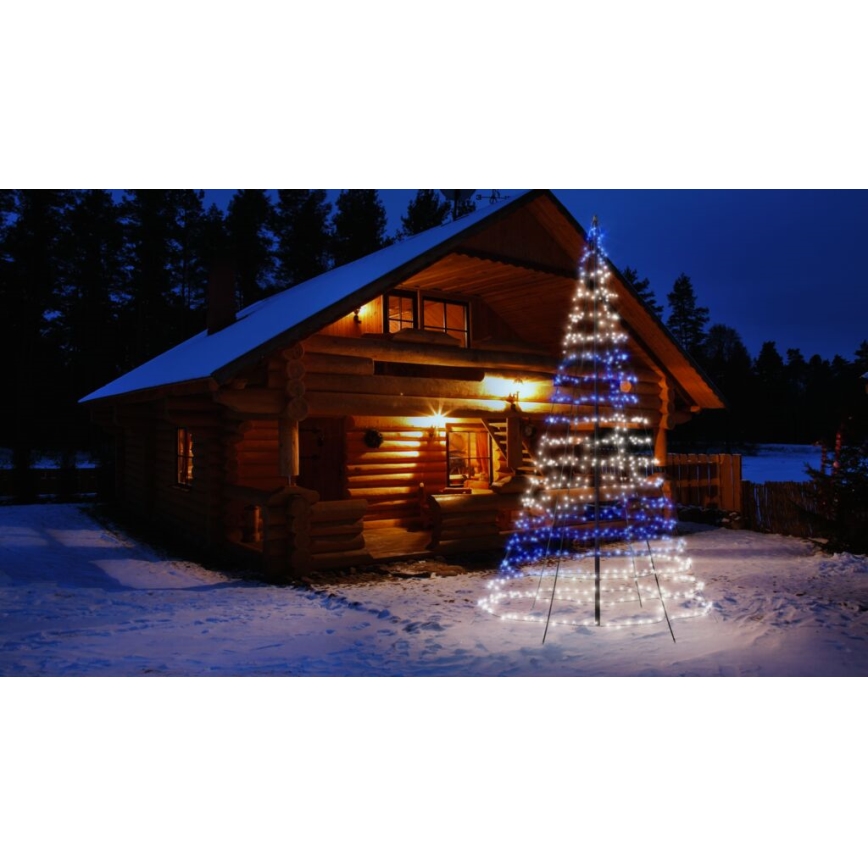 Twinkly - LED RGBW Dæmpbar udendørs juletræ LIGHT TREE 750xLED 4m IP44 Wi-Fi