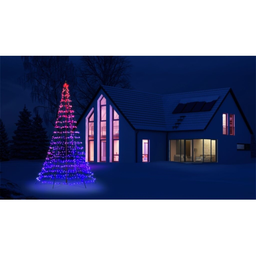 Twinkly - LED RGBW Dæmpbar udendørs juletræ LIGHT TREE 750xLED 4m IP44 Wi-Fi
