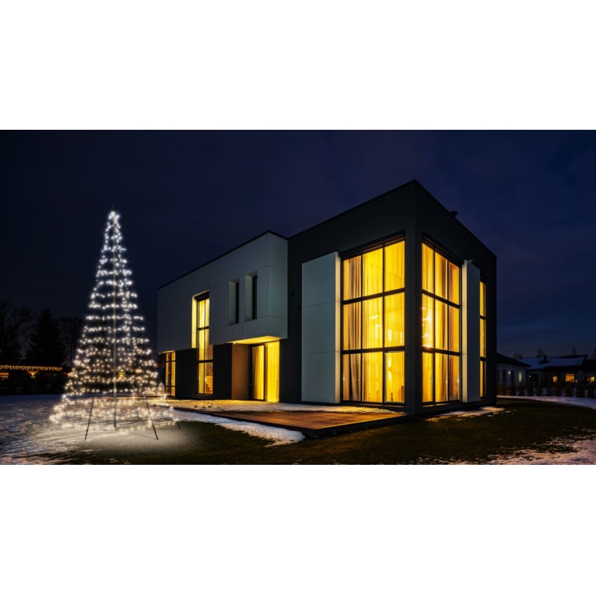 Twinkly - LED RGBW Dæmpbar udendørs juletræ LIGHT TREE 750xLED 4m IP44 Wi-Fi