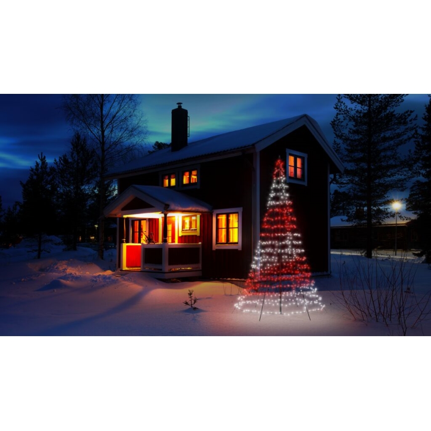 Twinkly - LED RGBW Dæmpbar udendørs juletræ LIGHT TREE 750xLED 4m IP44 Wi-Fi