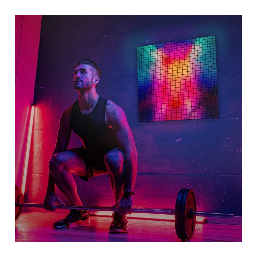 Twinkly - LED RGB Panel dæmpbart SQUARES 64xLED 16x16 cm Wi-Fi