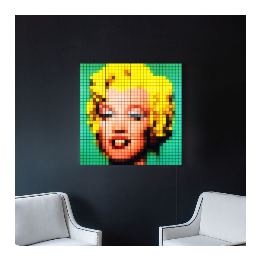 Twinkly - SÆT 6xLED RGB Panel dæmpbart SQUARES 64xLED 16x16 cm Wi-Fi