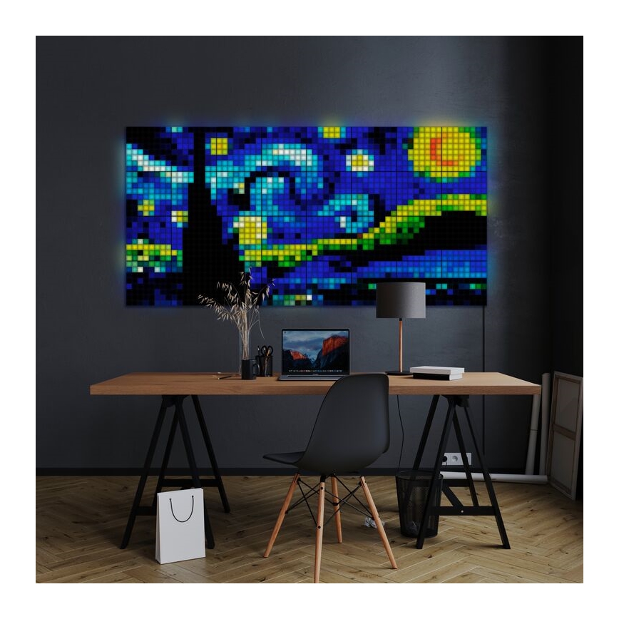 Twinkly - SÆT 6xLED RGB Panel dæmpbart SQUARES 64xLED 16x16 cm Wi-Fi