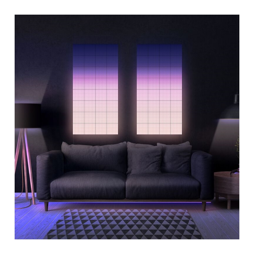 Twinkly - SÆT 6xLED RGB Panel dæmpbart SQUARES 64xLED 16x16 cm Wi-Fi