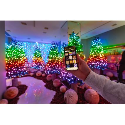Twinkly - LED RGBW Dæmpbar udendørs julelyskæde STRINGS 250xLED 23,5m IP44 Wi-Fi