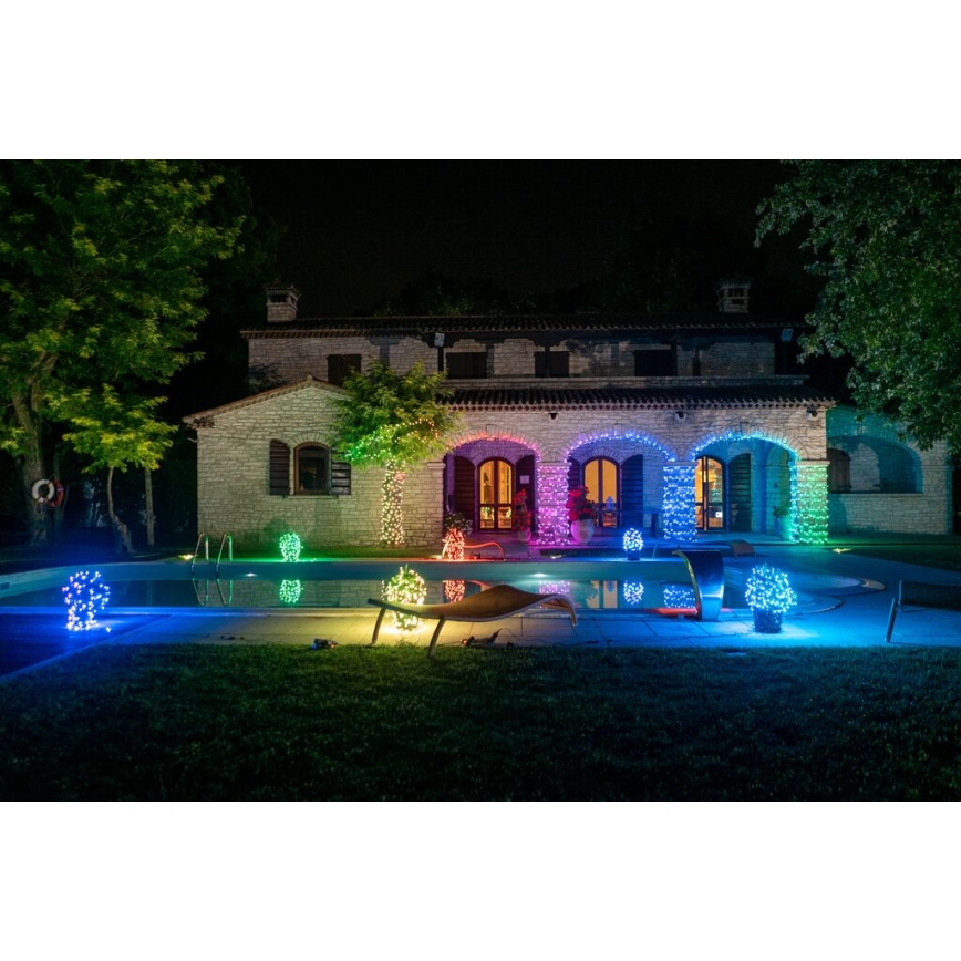 Twinkly - LED RGBW Dæmpbar udendørs julelyskæde STRINGS 250xLED 23,5m IP44 Wi-Fi