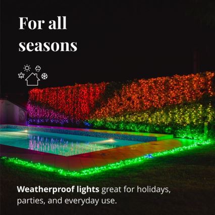 Twinkly - LED RGBW Dæmpbar udendørs julelyskæde STRINGS 250xLED 23,5m IP44 Wi-Fi