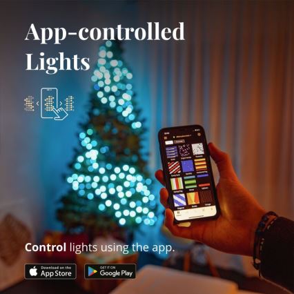 Twinkly - LED RGBW Dæmpbar udendørs julelyskæde STRINGS 250xLED 23,5m IP44 Wi-Fi