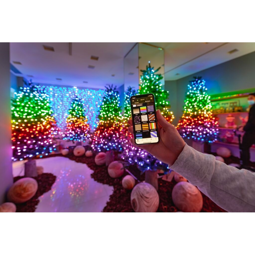 Twinkly - LED RGBW Dæmpbar udendørs julekæde STRINGS 250xLED 23,5m IP44 Wi-Fi