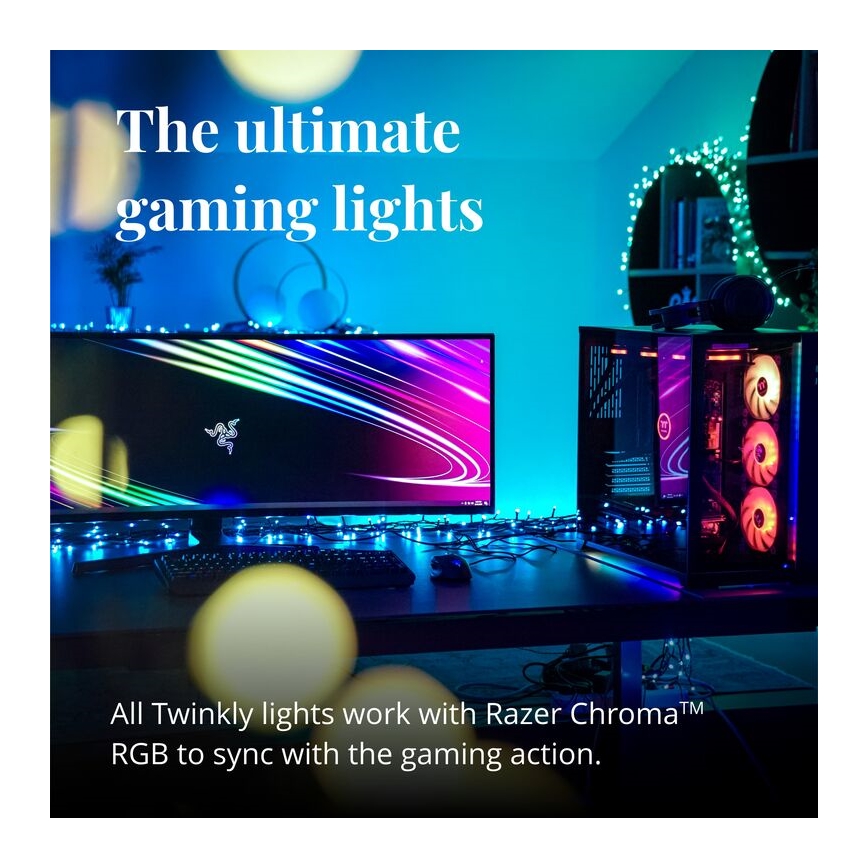 Twinkly - LED RGBW Dæmpbar udendørs julekæde STRINGS 250xLED 23,5m IP44 Wi-Fi