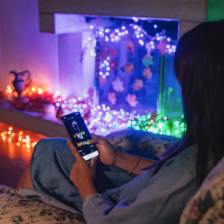 Twinkly - LED RGBW Dæmpbar udendørs julekæde STRINGS 250xLED 23,5m IP44 Wi-Fi