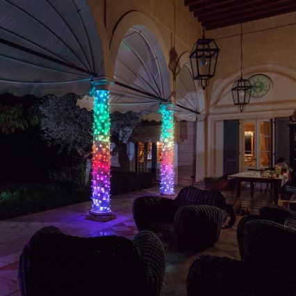 Twinkly - LED RGBW Dæmpbar udendørs julekæde STRINGS 250xLED 23,5m IP44 Wi-Fi