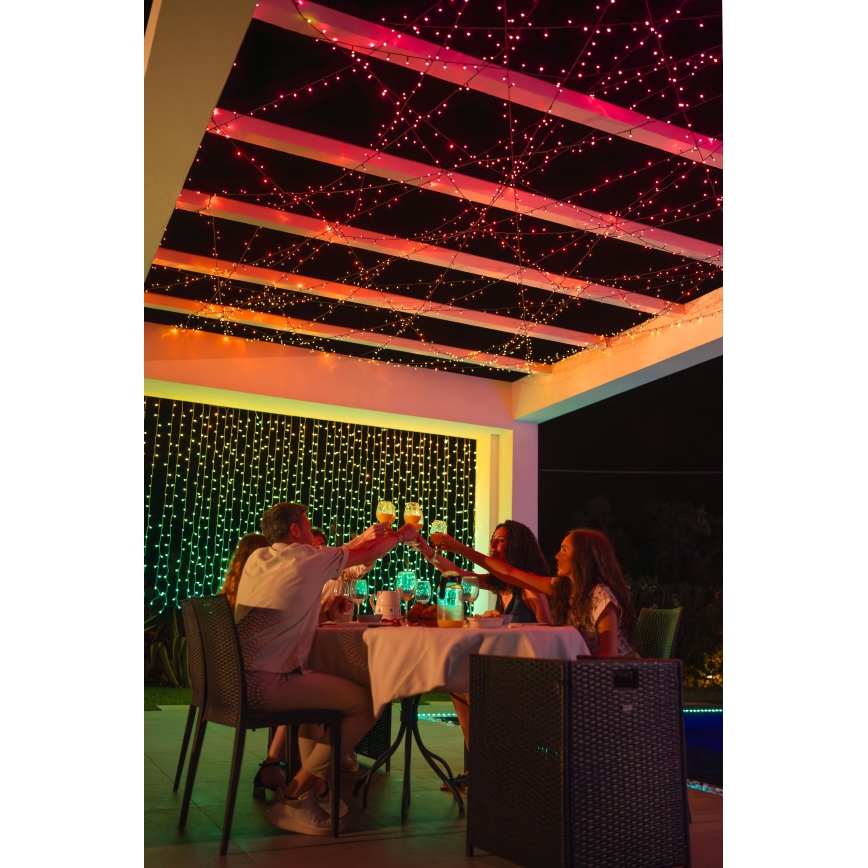 Twinkly - LED RGBW Dæmpbar udendørs julekæde STRINGS 250xLED 23,5m IP44 Wi-Fi