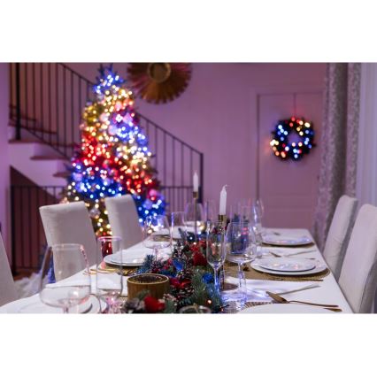 Twinkly - LED RGBW Dæmpbar udendørs julekæde STRINGS 250xLED 23,5m IP44 Wi-Fi