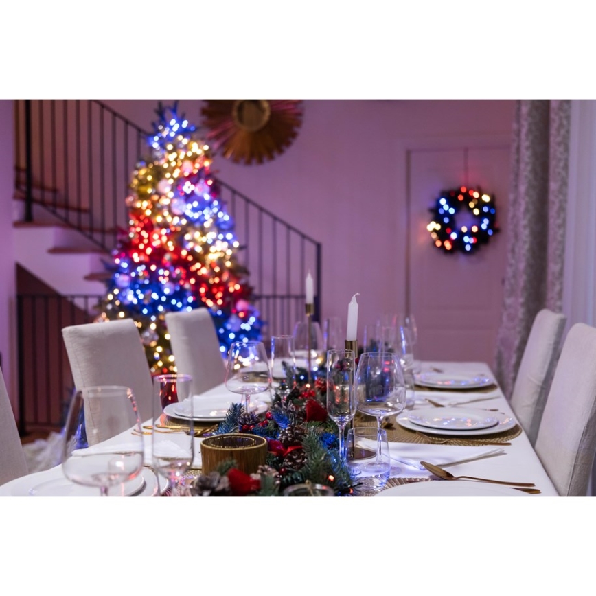 Twinkly - LED RGBW Dæmpbar udendørs julekæde STRINGS 250xLED 23,5m IP44 Wi-Fi
