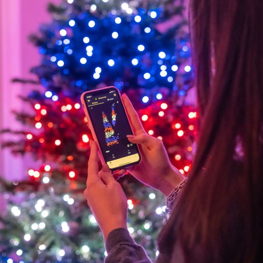 Twinkly - LED RGBW Dæmpbar udendørs julekæde STRINGS 250xLED 23,5m IP44 Wi-Fi