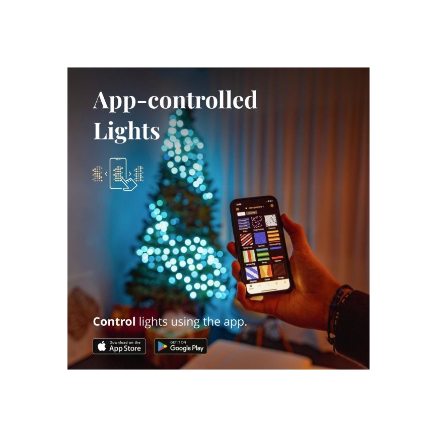 Twinkly - LED RGBW Dæmpbar udendørs julekæde STRINGS 250xLED 23,5m IP44 Wi-Fi