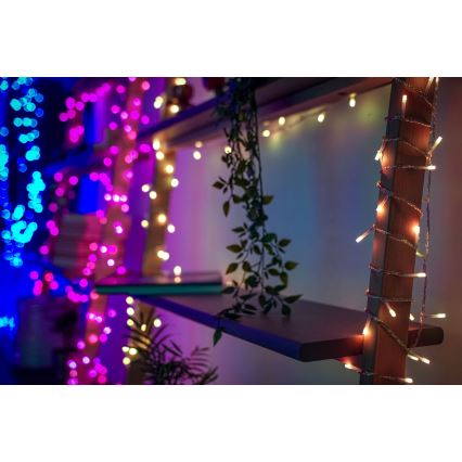 Twinkly - LED RGBW Dæmpbar udendørs julelyskæde STRINGS 250xLED 23,5m IP44 Wi-Fi