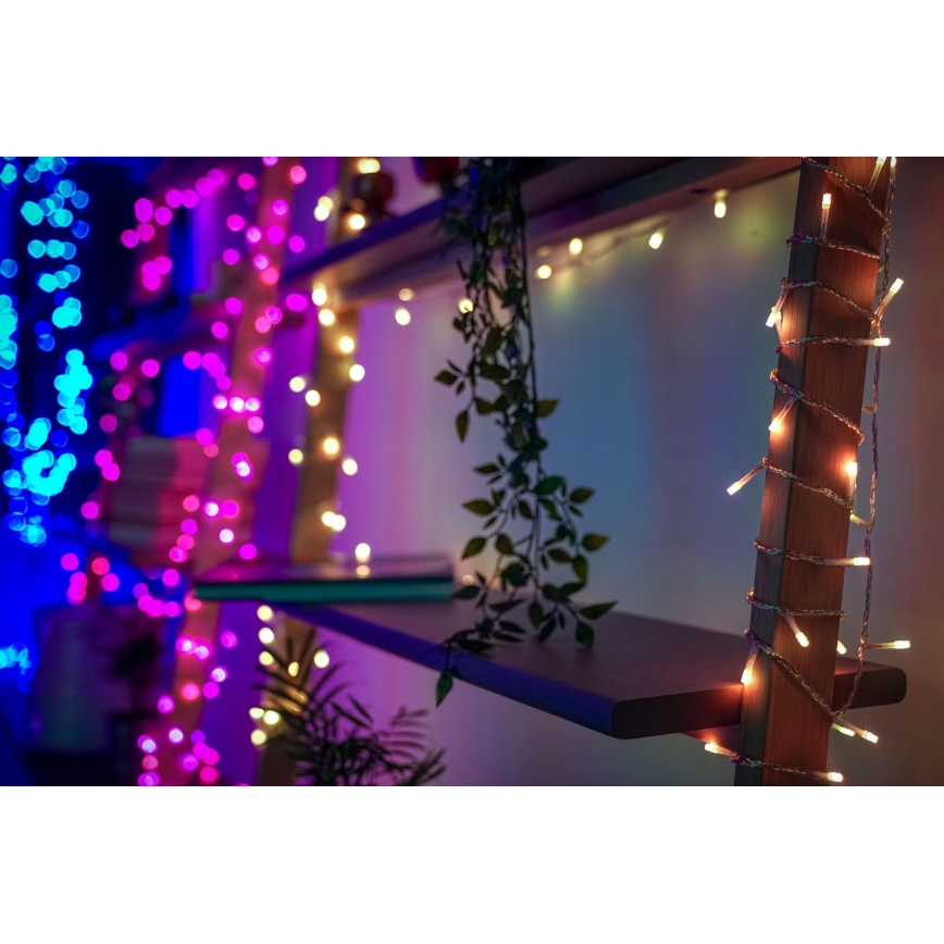 Twinkly - LED RGBW Dæmpbar udendørs julelyskæde STRINGS 250xLED 23,5m IP44 Wi-Fi