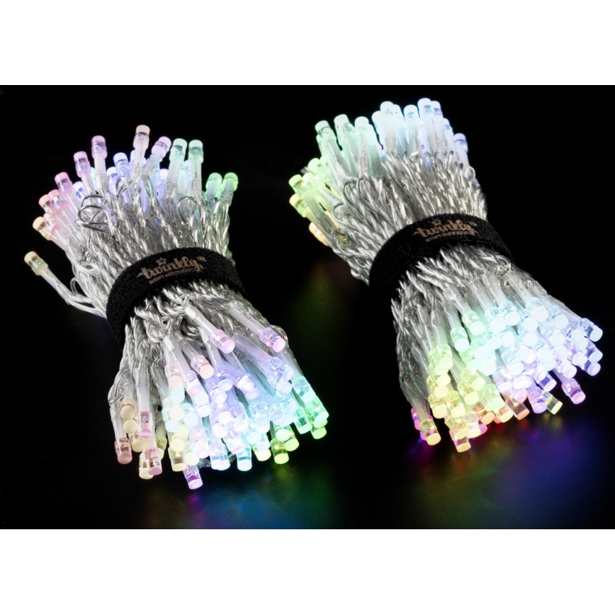 Twinkly - LED RGBW Dæmpbar udendørs julelyskæde STRINGS 250xLED 23,5m IP44 Wi-Fi