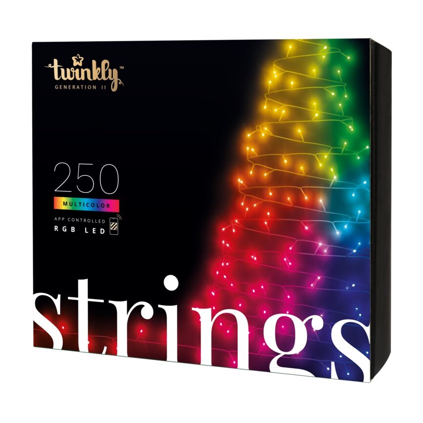 Twinkly - LED RGB Dæmpbar udendørs  lyskæde STRINGS 250xLED 23,5m IP44 Wi-Fi