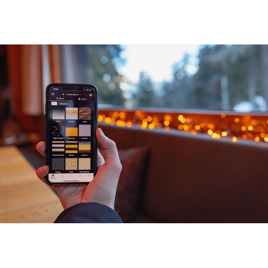 Twinkly - LED Dæmpbar udendørs julekæde STRINGS 400xLED 35,5 m IP44 Wi-Fi