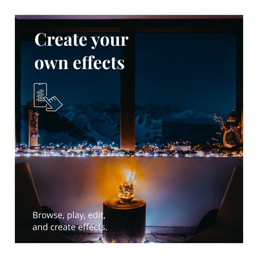 Twinkly - LED Dæmpbar udendørs julekæde STRINGS 400xLED 35,5 m IP44 Wi-Fi