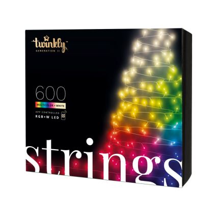 Twinkly - LED RGBW Dæmpbar udendørs julekæde STRINGS 600xLED 51,5m IP44 Wi-Fi