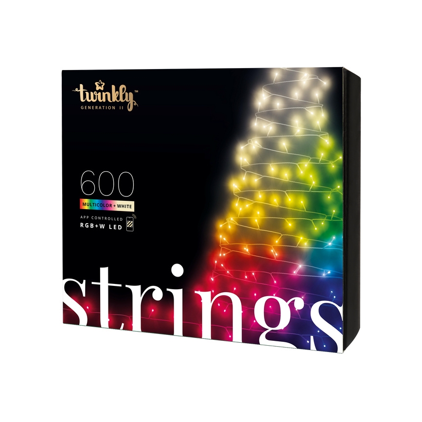 Twinkly - LED RGBW Dæmpbar udendørs julekæde STRINGS 600xLED 51,5m IP44 Wi-Fi