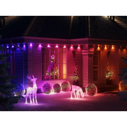 Twinkly TWS750STP-BEU - Udendørs LED lyskæde m. RGB-farver dæmpbar LED 63,5 m IP44 Wi-Fi