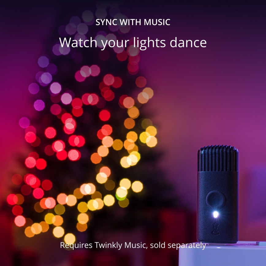 Twinkly TWS750STP-BEU - Udendørs LED lyskæde m. RGB-farver dæmpbar LED 63,5 m IP44 Wi-Fi