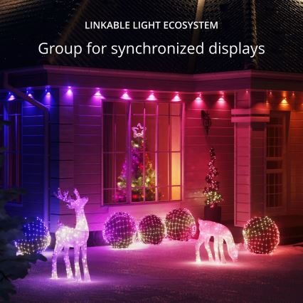 Twinkly TWS750STP-BEU - Udendørs LED lyskæde m. RGB-farver dæmpbar LED 63,5 m IP44 Wi-Fi