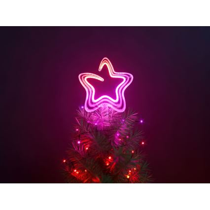 Twinkly TWTT030SPP-GUSB - LED julstjerne m. RGB-farver dæmpbar 76xLED USB Wi-Fi