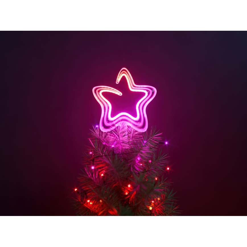 Twinkly TWTT030SPP-GUSB - LED julstjerne m. RGB-farver dæmpbar 76xLED USB Wi-Fi