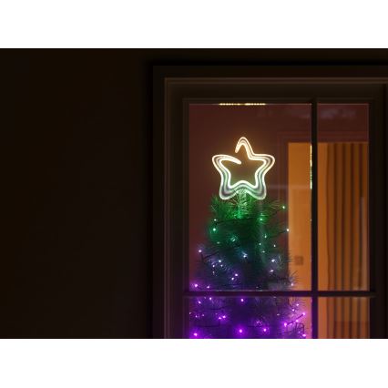 Twinkly TWTT030SPP-GUSB - LED julstjerne m. RGB-farver dæmpbar 76xLED USB Wi-Fi