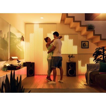 Twinkly TWW480STP-TEU - LED lysgardin m. RGB-farver dæmpbar LED 1x1 m Wi-Fi