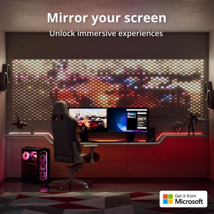 Twinkly - LED RGB Dæmpbar julegardin MATRIX 480xLED 1x1 m Wi-Fi