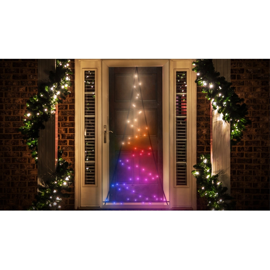 Twinkly - LED RGBW Dæmpbar udendørs Juletræ LIGHT TREE 70xLED IP44 Wi-Fi