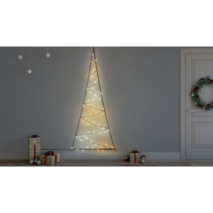 Twinkly - LED RGBW Dæmpbar udendørs Juletræ LIGHT TREE 70xLED IP44 Wi-Fi