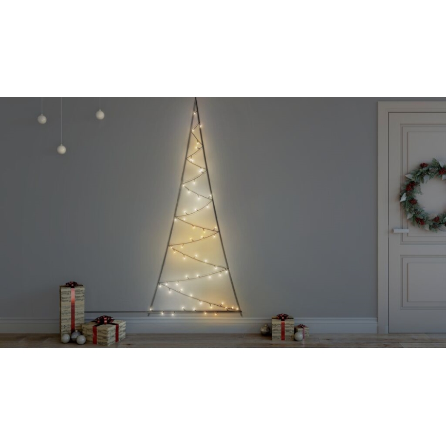 Twinkly - LED RGBW Dæmpbar udendørs Juletræ LIGHT TREE 70xLED IP44 Wi-Fi