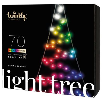 Twinkly - LED RGBW Dæmpbar udendørs Juletræ LIGHT TREE 70xLED IP44 Wi-Fi