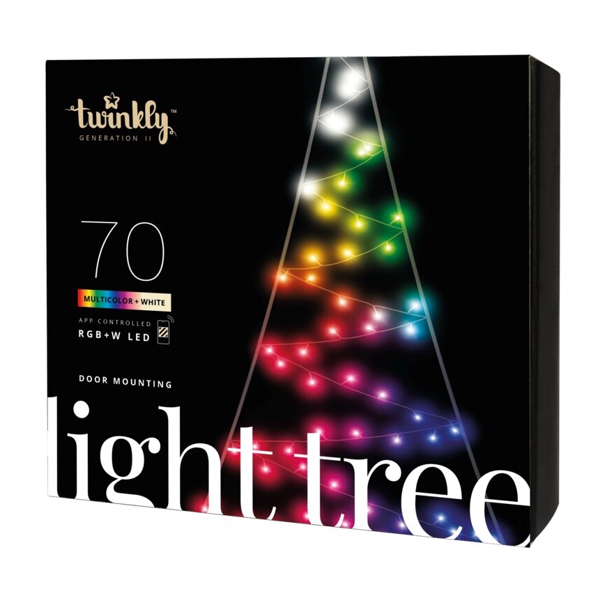 Twinkly - LED RGBW Dæmpbar udendørs Juletræ LIGHT TREE 70xLED IP44 Wi-Fi