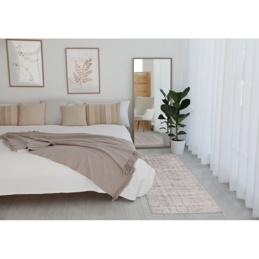 Tæppe BILBAO SHAGGY 80x150 cm beige