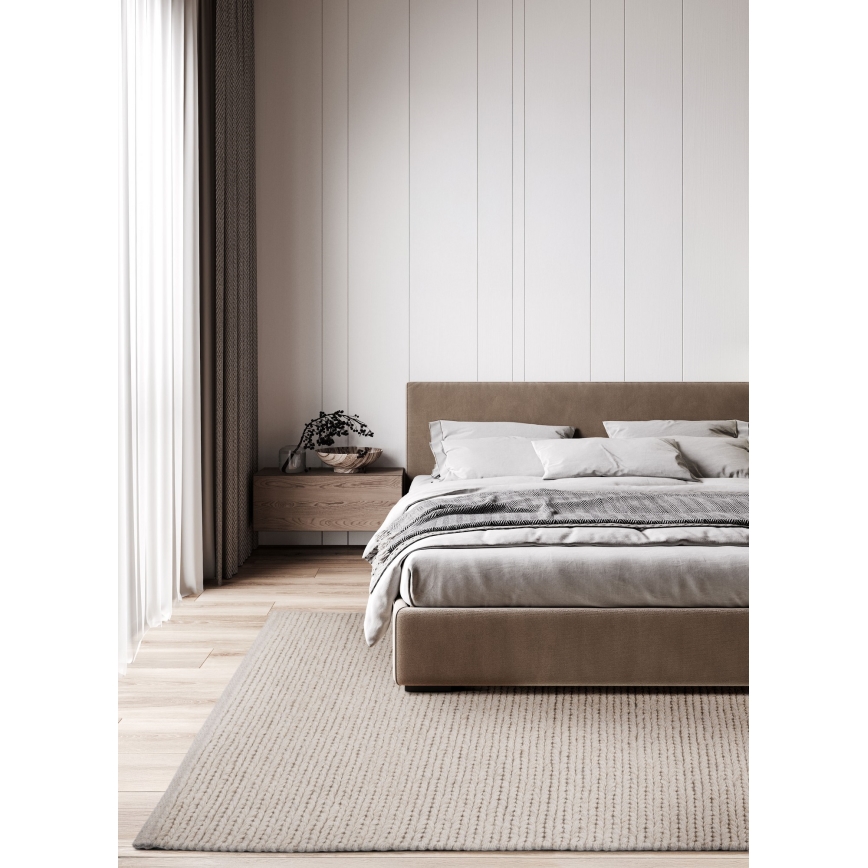 Tæppe FIR WOOL 160x230 cm 2600 g/m2 creme/natur